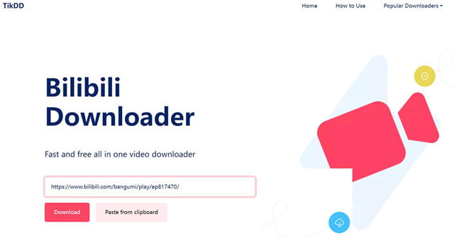 Bilibili Downloader page